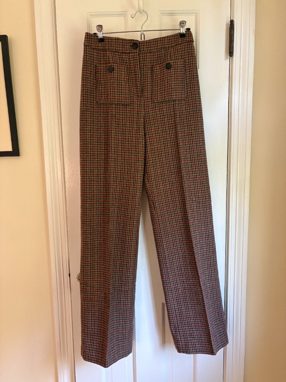 Sezane Dan Trousers Multicoloured houndstooth - Picture 2 of 5